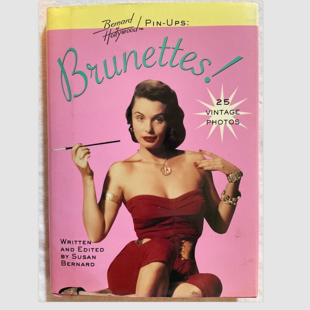 MINI HARDCOVER BOOK BERNARD OF HOLLYWOOD BRUNETTES VINTAGE PIN-UPS PHOTOS